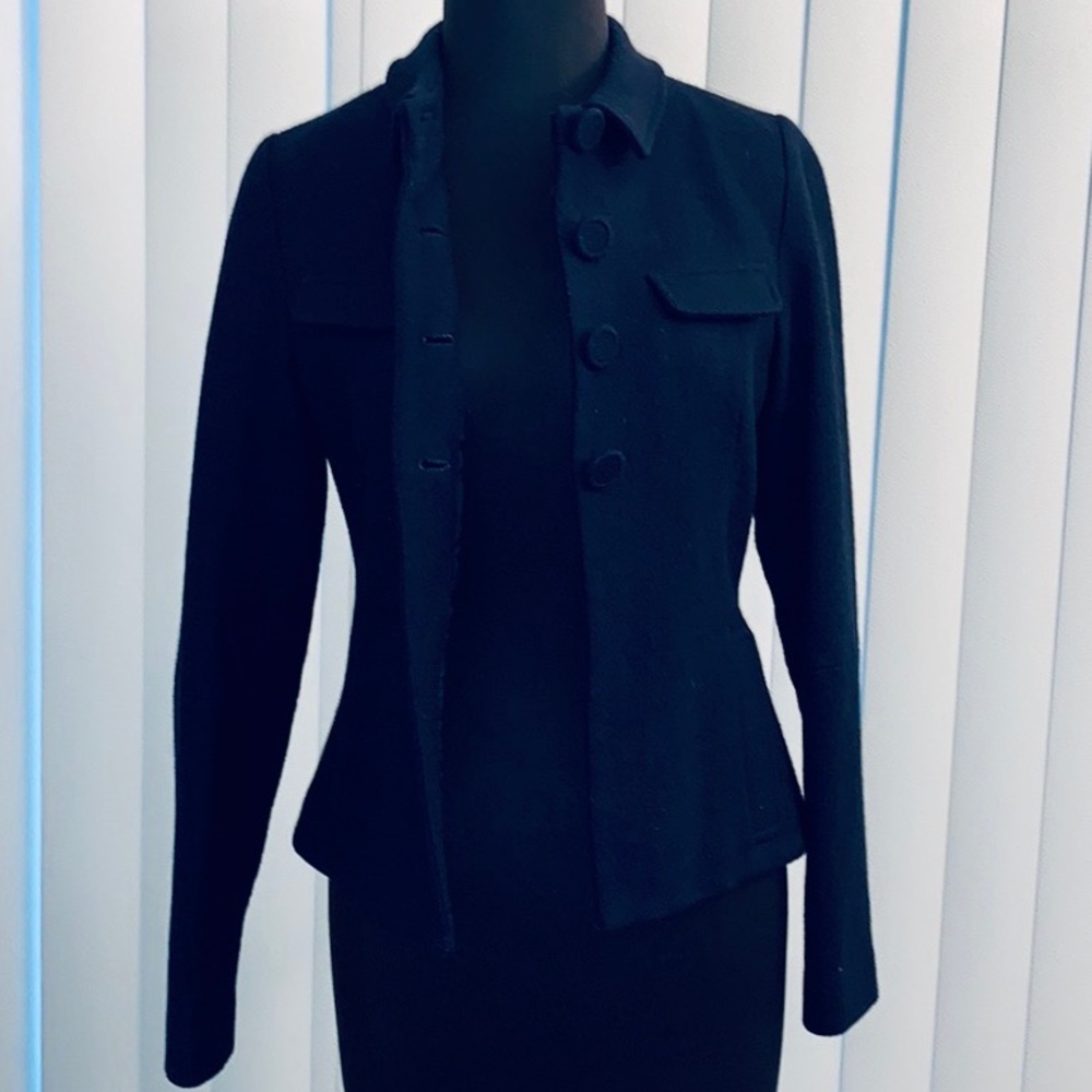 Tocca Navy Blue Buttoned Wool Jacket. Euc. - image 4